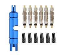 Solenoid Valve 6/12pcs Bicycle Removable Valve Core Bike Replacement Brass Tubeless Remover Tool for Road(6pcs blue)