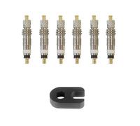 Solenoid Valve 6/12PCS Bicycle Valve Core Remover Set Brass Replacement Tool for Tubeless Tires Road MTB Bikes(6V1 pcs Plastic tool)