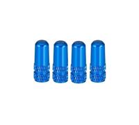 Solenoid Valve Aluminum Alloy Bicycle Tire Valve Cap Road Bike Cover Protector Tyre Dustproof(Blue 4pcs)