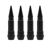 Solenoid Valve Car 4pcs Bullet Head Screws Valve Caps Personalized Modifications Pointed Tips Bicycle and Motorcycle Tires Valve(60MM-BLACK)