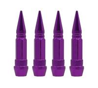 Solenoid Valve Car 4pcs Bullet Head Screws Valve Caps Personalized Modifications Pointed Tips Bicycle and Motorcycle Tires Valve(60MM-PURPLE)