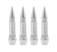 Solenoid Valve Car 4pcs Bullet Head Screws Valve Caps Personalized Modifications Pointed Tips Bicycle and Motorcycle Tires Valve(60MM-SILVER)