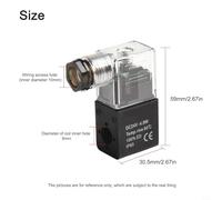 Solenoid Valve Coil Replacement Single Coil for 4v210-08 for 3v110 to 06 4v220 4v230 Pneumatic Valves Compatible with Ac380v Ac220v Ac110v Dc24v Dc12v Aluminum Body ([DC24V])