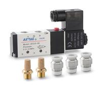 Solenoid Valve DC24V AirTAC 4V210-08 1/4"PT Pneumatic Air 2 Position 5 Way Electric Single Coil Pilot-Operated