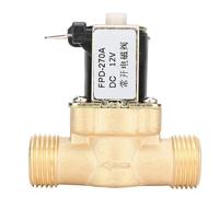 Solenoid Valve, G1/2 Normally Open Brass Solenoid Electromagnetic Valve Water Inlet Switch for Water Working Temperature is 0~85℃(DC12V)