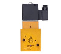 Solenoid Valve Inner Guide 2 Position 3 Way Reversing Valve with G 1/4 Inch Port AC Copper Coil Brass Body for Industrial Automation Numerical Control Machines and Air Machinery (DC24V)