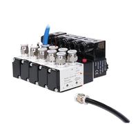 Solenoid Valve Multi-Way Combination 4V210-08 Manifold Stations DC12V 24V AC220V with Fittings 5 Port 2 Position Solenoid Valves(AC110V 10mm Fittings)