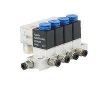 Solenoid Valve Normally Closed 2V025-06 AC220V DC12V24V Multi-Way Combination Type Valve air Magnetic Pneumatic 2V025-08(AC220V 8mm Fittings,7F)