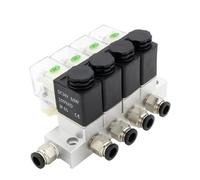 Solenoid Valve Normally Closed 2V025-06 AC220V DC12V24V Multi-Way Combination Type Valve Air Magnetic Pneumatic 2V025-08 1Pcs(Ac220v 8mm Fittings,4F)
