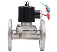 Solenoid Valve Stainless Steel Flange Connection NBR NC Direct Acting 1/2in Quick Opening Closing Stable Performance High Reliability for Water Air Oil Systems Industrial Grade (DC12V)