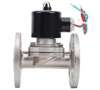 Solenoid Valve Stainless Steel Flange Connection NBR NC Direct Acting 1/2in Quick Opening Closing Stable Performance High Reliability for Water Air Oil Systems Industrial Grade (AC24V)