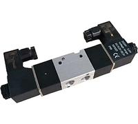 Solenoid Valves Pneumatic Solenoid Valve Port 1/8 1/4 Inch 24V 12V 3/2 Way Control Valve Double Coil Useful (Color : 24v, Size : 3V220 08)(110v,3V220 06)