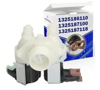 Solenoid Washing Machine Valve 2-Way 180° with the Original Code 1325186110 1325187100 1325187118 for AEG for Electrolux for Zanker for Zanussi - Warranty 10 Years - MONTERAL