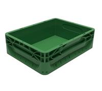 Solent Plastics 10 Litre Euronorm Clear Plastic Stacking Container - GREEN