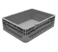Solent Plastics 10 Litre Euronorm Clear Plastic Stacking Container - GREY