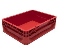 Solent Plastics 10 Litre Euronorm Clear Plastic Stacking Container - RED