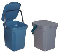 Solent Plastics 10 Litre Organic Waste Food Compost Caddy with Handle (Grey)