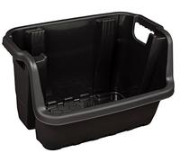 Strata Heavy Duty Stacking Crate in Black, Plastic | Charlies