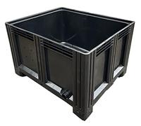 Solent Plastics 670 Litre Standard Size Pallet Box Dolav Bulk Industrial Bin Storage Container - 1200 x 1000 x 790mm - 4 Feet Solid Sided Heavy Duty Dump Bin