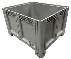 Solent Plastics 670 Litre Standard Size Pallet Box Dolav Bulk Industrial Bin Storage Container - 1200 x 1000 x 790mm - 4 Feet Solid Sided Heavy Duty Dump Bin