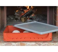Solent Plastics 7 Litre Pizza Bread Dough Proofing Tray Complete with Lid - 40 x 30cm x 8.5cm - Fits in Domestic fridges! (Red)