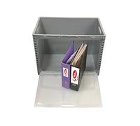 Solent Plastics 90 Litre Deep Open Sided Plastic Container with Clear Access Door - 60 x 40 x 44cm - Holds 7 x Lever Arch Files, Easy Access Opening Door, Ergonomic Design