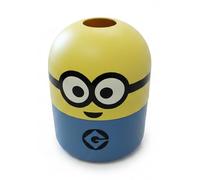 Solent Plastics Minions Kids Storage Box with Lid - 6L Stackable Toy Storage Container Featuring Bob from Despicable Me - Easy Open Plastic Organiser for Toys, Books & Bedroom Storage - Yellow