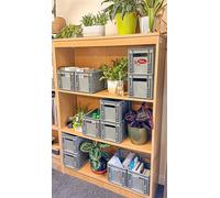 Solent Plastics Pack of 10 x 7 Litre Recycled Euro Plastic Stacking Container