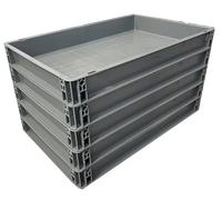 Solent Plastics Pizza Dough Proofing Trays - 60 x 40 x 7.5cm - Pack of 5