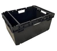 Solent Plastics Recycled 54 Litre Stack Nest Container with Bale Arm SOLID SIDES (1)