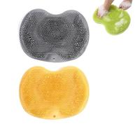Solespa Hands-Free Silicone Foot Scrubber Mat, Shopellox Foot Scrubber, Foots Washer for Shower with Suction Cup Mount, for Cleaning Exfoliation Foot-Spa Without Bending (F)