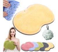 SoleSpa Hands-Free Silicone Foot Scrubber Mat, Shower Foot and Back Scrubber Massage Pad, Silicone Shower Feet Scrubbing Mat, Non-Slip Suction Cup Feet Cleaner Massager Mats (1PC-D)
