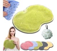 SoleSpa Hands-Free Silicone Foot Scrubber Mat, Shower Foot And Back Scrubber Massage Pad, Silicone Shower Feet Scrubbing Mat, Non-Slip Suction Cup Feet Cleaner Massager Mats (1PC-C)
