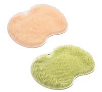 Solespa - Hands-Free Silicone Foot Scrubber Mat, Solespa Foot Scrubber, Multifunctional Non-Slip Exfoliating Shower Pad with Suction Cups and Drain Holes, Easy to Clean(Green+Yellow)