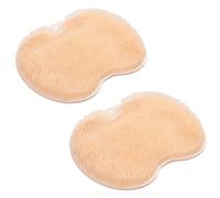 Solespa - Hands-Free Silicone Foot Scrubber Mat, Solespa Foot Scrubber, Multifunctional Non-Slip Exfoliating Shower Pad with Suction Cups and Drain Holes, Easy to Clean(2 Pcs Yellow)