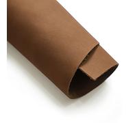 Soletec Nubuck Leather Square, Thick Leather Sheet, Pre-Cut Pieces for Crafting, Tooling, Sewing, Brown, 1.74mm, 7"x14"