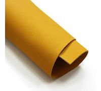 Soletec Nubuck Leather Square, Thick Leather Sheet, Pre-Cut Pieces for Crafting, Tooling, Sewing, Yellow, 1.81mm, 7"x14"