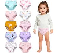 Soleurfe Girls Knickers 100% Cotton Underwear 3-4 Years | Breathable Waistbands & Accurate Sizing Lovely Design and Cute Patterns Pack of 10 Multicolor