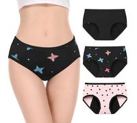 Soleurfe Period Pants for Teenage Girls Heavy Flow, Reusable Leakproof Period underwear with 4-Layer Protection, girls knickers Mid Waist for 12-14 Years Old