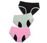 Soleurfe Teen Girls Period Underwear Heavy Flow, Reusable Leakproof Period Knickers with 4-Layer Protection, Period Pants for Teenage Girls Mid Waist Anti-Leak for 12-14 Years Old