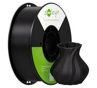 SOLEYIN Ultra PLA Filament 1.75mm for 3D Printers, 1KG Spool with 300mm/s High Speed Printing, Excellent Adhesion High Precision & Sustainability, Fits Most 3D Printers (Black)