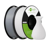 SOLEYIN Ultra PLA Filament 1.75mm for 3D Printers, 2 Packs with 300mm/s High Speed Printing, Excellent Adhesion High Precision & Sustainability, Fits Most 3D Printers(Grey White*2KG)