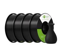 SOLEYIN Ultra PLA Filament 1.75mm for 3D Printers, 4 Packs with 300mm/s High Speed Printing, Excellent Adhesion High Precision & Sustainability, Fits Most 3D Printers(Black*4KG)