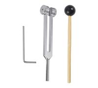 Solfeggio Tuning Fork Set - Non-Magnetic Sensory 128 Hz Hammer, Accurate Frequency Diagnosis Kit, Forks for Yoga, Relaxation, Meditation