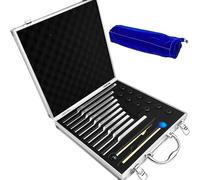 Solfeggio Tuning Forks Set Of 10 Includes 432Hz & 528Hz Aluminum Alloy Sound Healing Instruments For Meditation, Yoga, And Relaxation With Aluminum Storage Case Mallet