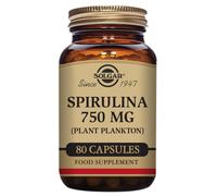 Solgar 750 mg Spirulina Tablets - Pack of 80 - Natural Dietary Supplement - High Concentration of Nutrients - Vegan, Gluten Free a