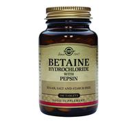 Solgar Supplement Betaine Hydrochloride with Pepsin - For Stomach Acidity - 100 Tablets