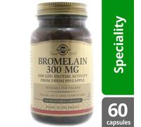 Solgar Bromelain 300mg 60 Vegetable Capsules Vegan Gluten Wheat Dairy Free