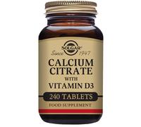 Solgar Calcium Citrate w/ Vitamin D3 240 Tablets Food Supplement for Vegetarian