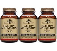 Solgar Calcium Magnesium Plus Zinc 100 Tablets X 3